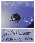 James McDivitt Signed 20 x 16 Photo of the Apollo 9 Lunar Module in Low Earth Orbit